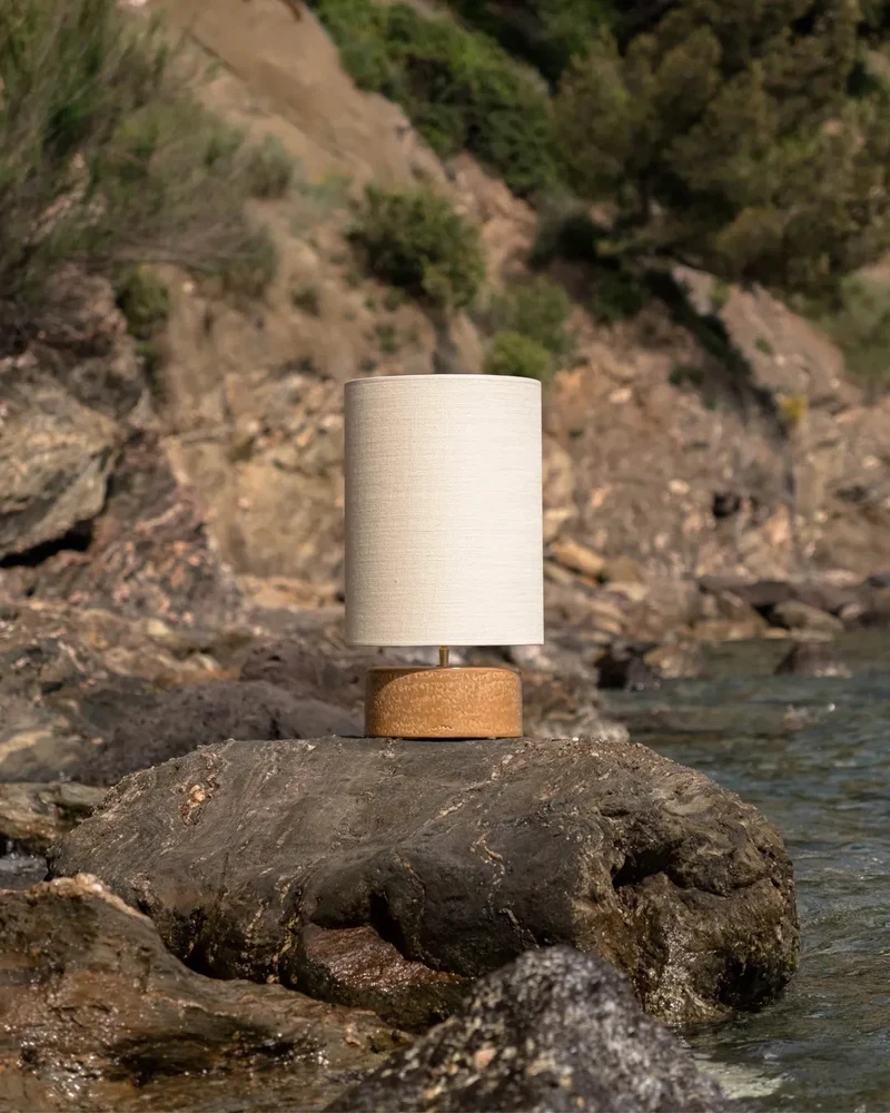 Lampe cylindre ambre