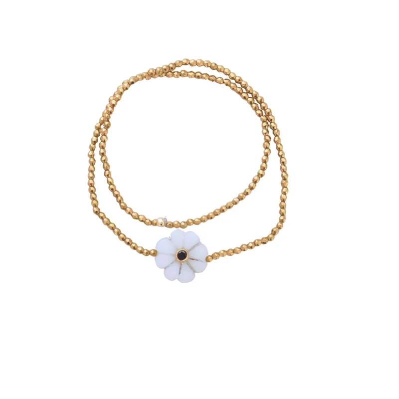 Bracelet double rang Nacre