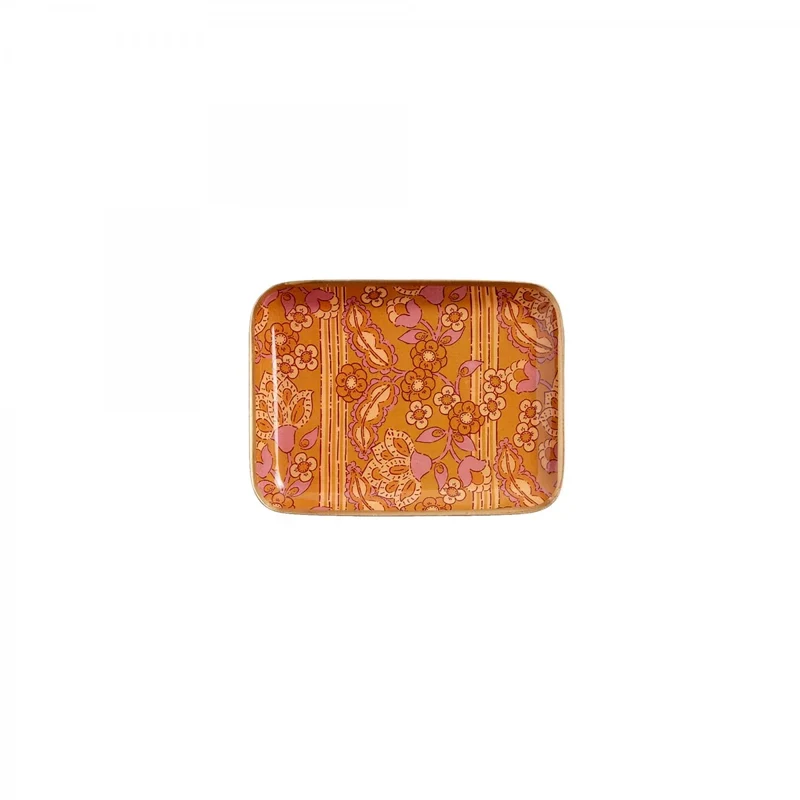Plateau fleurs orange S