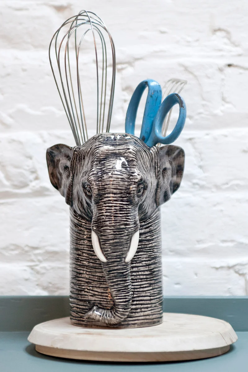 Pot à ustensiles éléphant