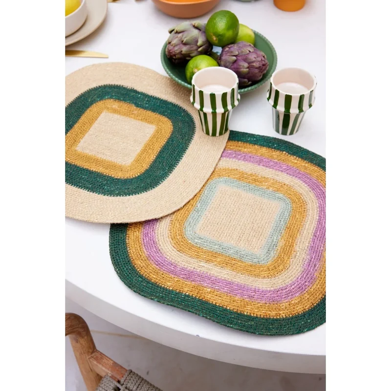 Set de Table vert / mauve