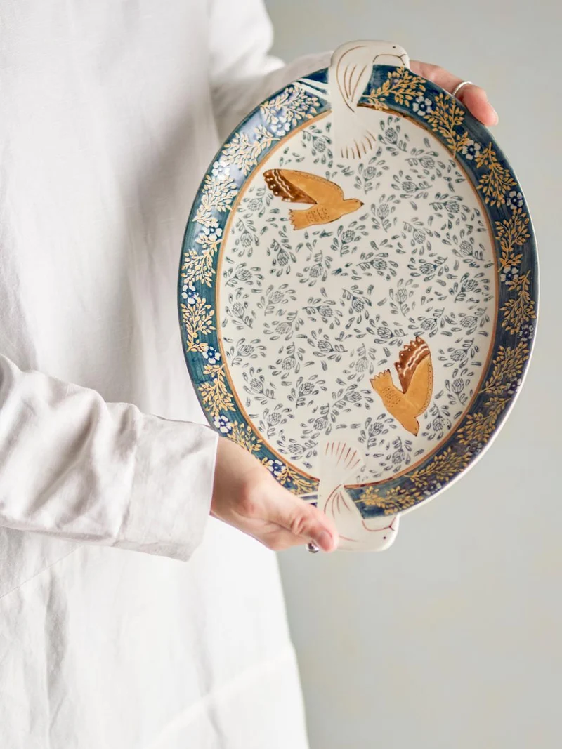 Plat de service oiseaux