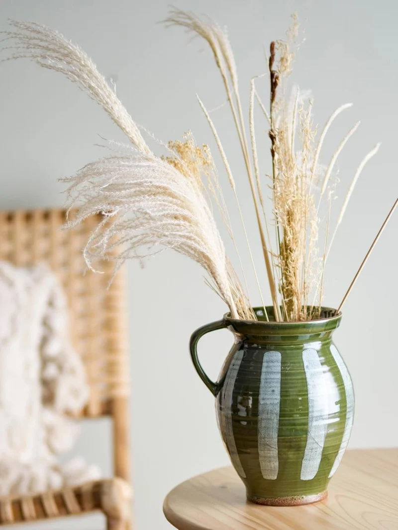Vase grès rayure