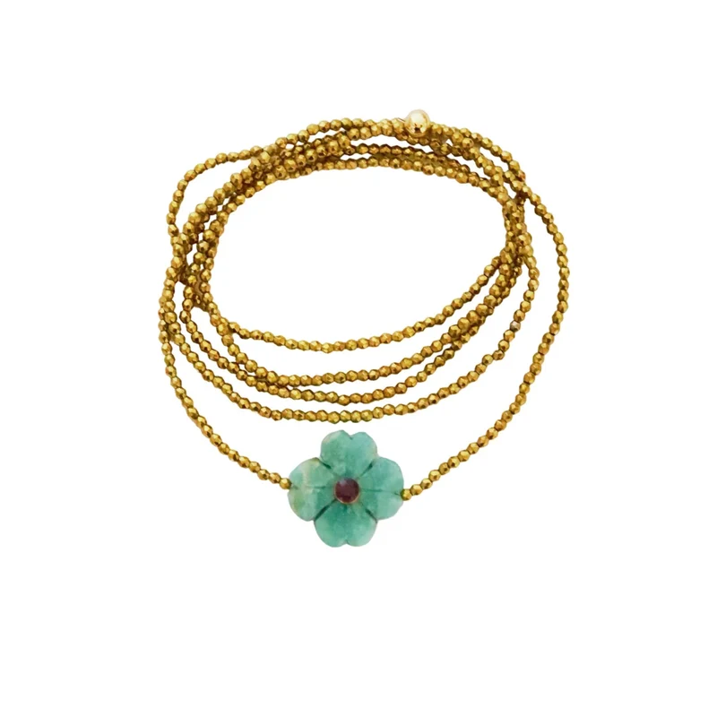 Sautoir Fleur Amazonite