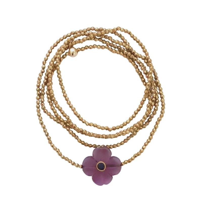 Sautoir Fleur Améthyste