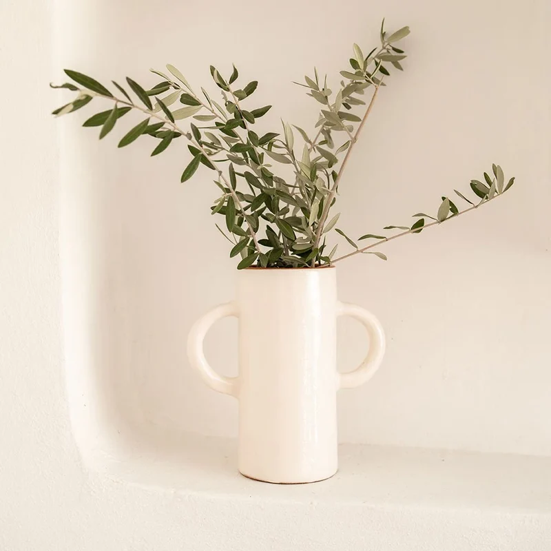 Vase oreille blanc