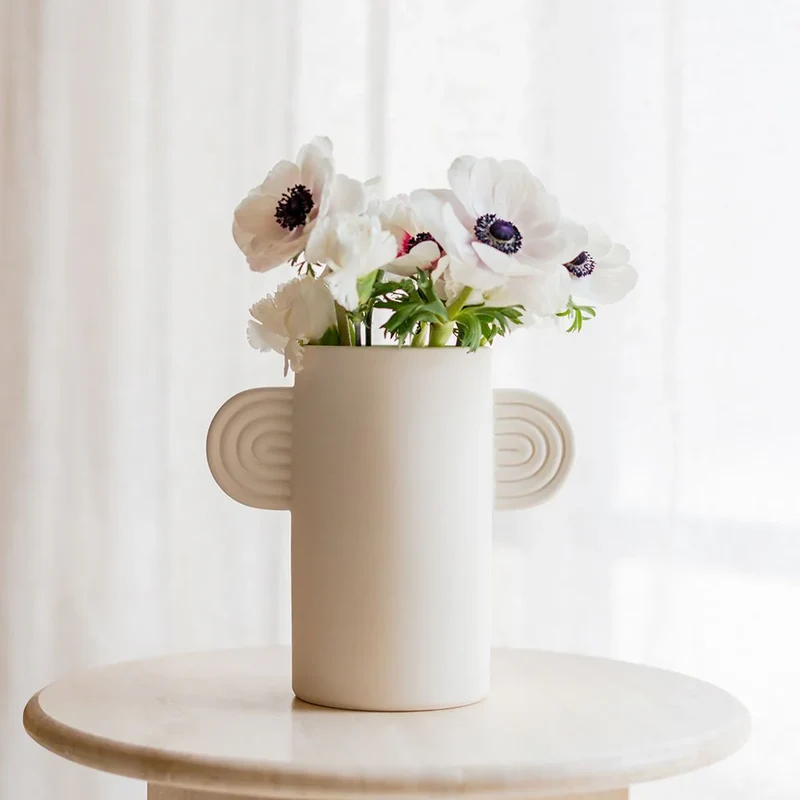 Vase anse blanc