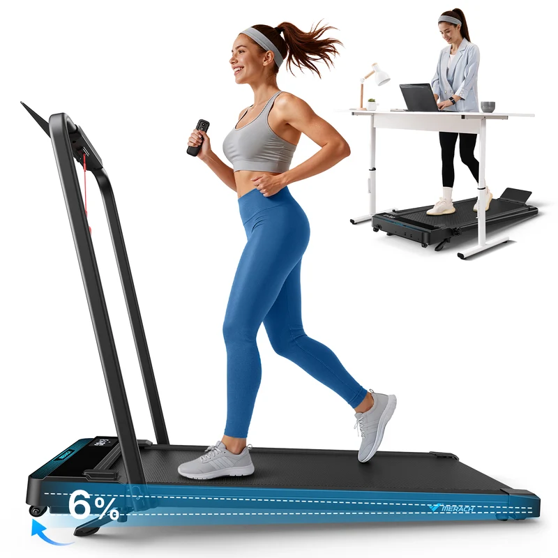 MERACH T19B3 0%-6% Incline Treadmill Desk for Home and Office