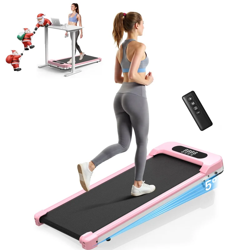Incline Walking Pad, 3 in 1 Under Desk Treadmill with Ultra Quiet < 40dB, 2.5HP Portable Treadmill for Home Office, Wide Running Belt with 330LB Capacity