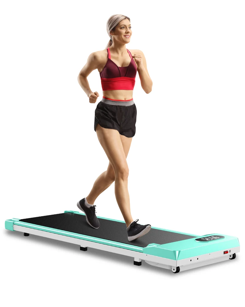 Walking Pad,Under Desk Treadmill with Remote Control,Compact & Small Treadmill for Home & Office,0.6-5 mph, Green