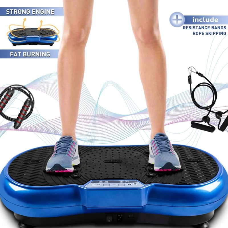 Vibration Plate Exercise Machine Whole Body Workout Vibration Fitness Trainer with Bluetooth Speakers, 99 Levels Vibration Platform Massage for Home Fitness & Weight Loss