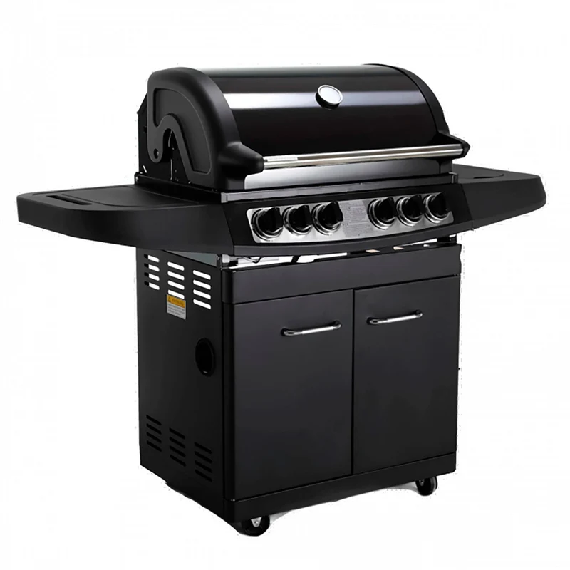 KOBE Gas grill STYLE PLATINUM, BLACK EDITION 4 burners and side cooker, 145x61x116cm