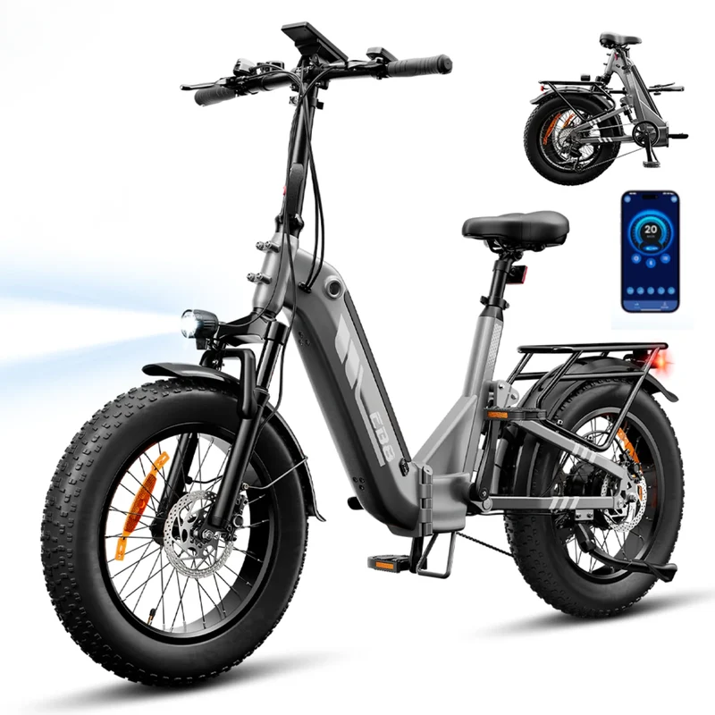 EB8 Vélo Électrique Tout-Terrain Pneus Larges - Autonomie 145km & Batterie Amovible