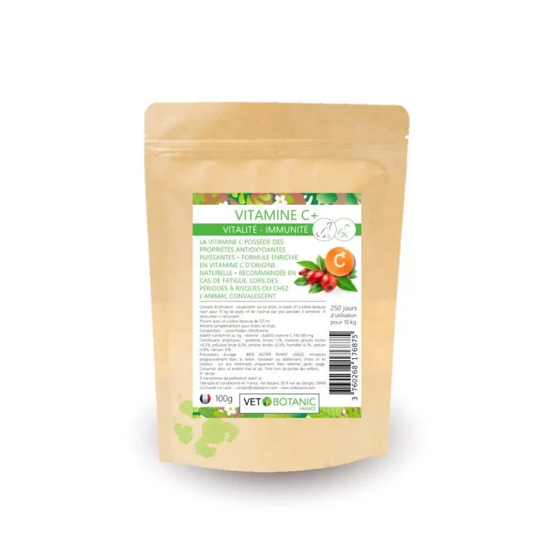 VITAMINE C + – Vitalité et Immunité chiens et chats