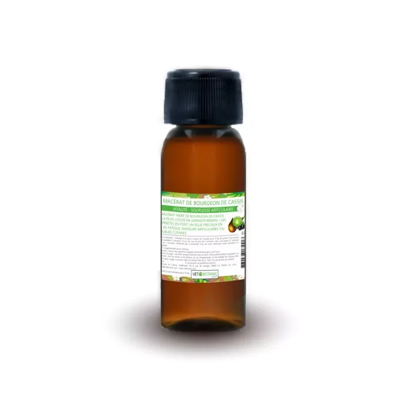 MACERAT BOURGEON DE CASSIS SANS ALCOOL – Vitalité et souplesse articulaire du chien et du chat