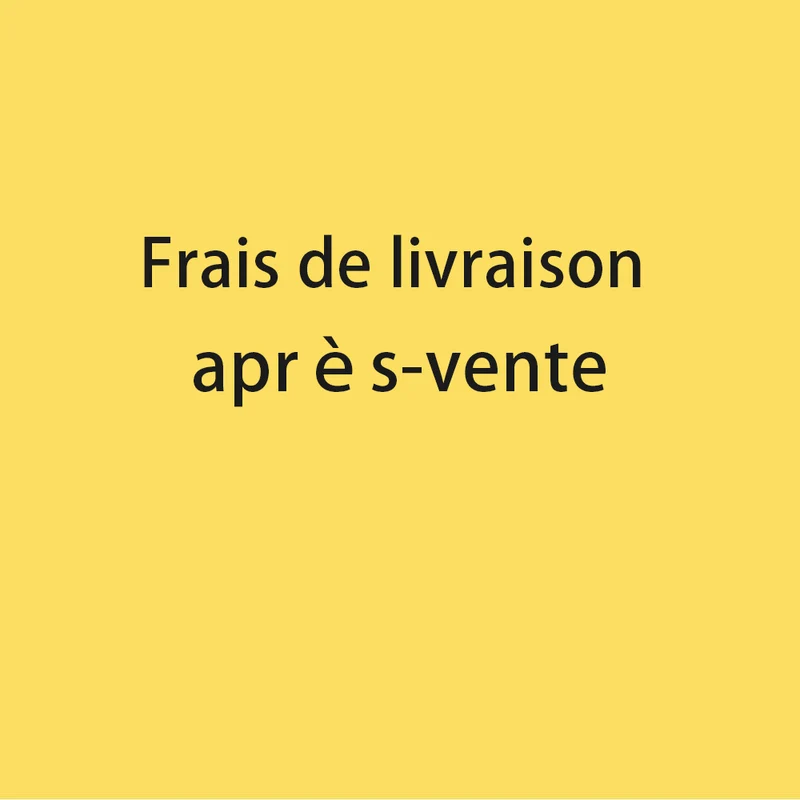 Frais de livraison après-vente