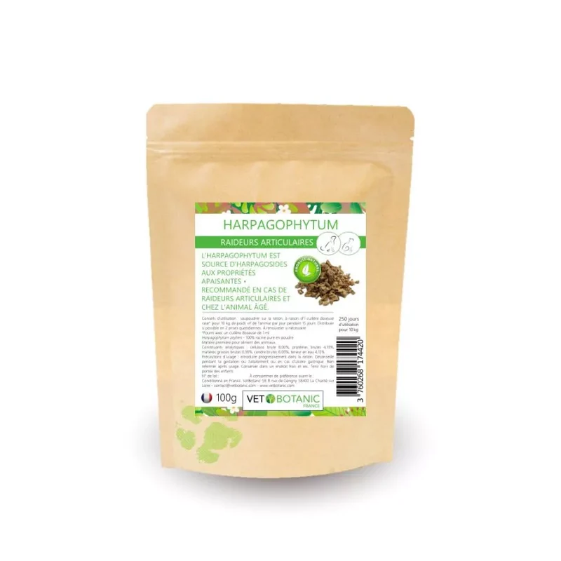HARPAGOPHYTUM Racine pure en poudre – Raideurs articulaires chiens et chats
