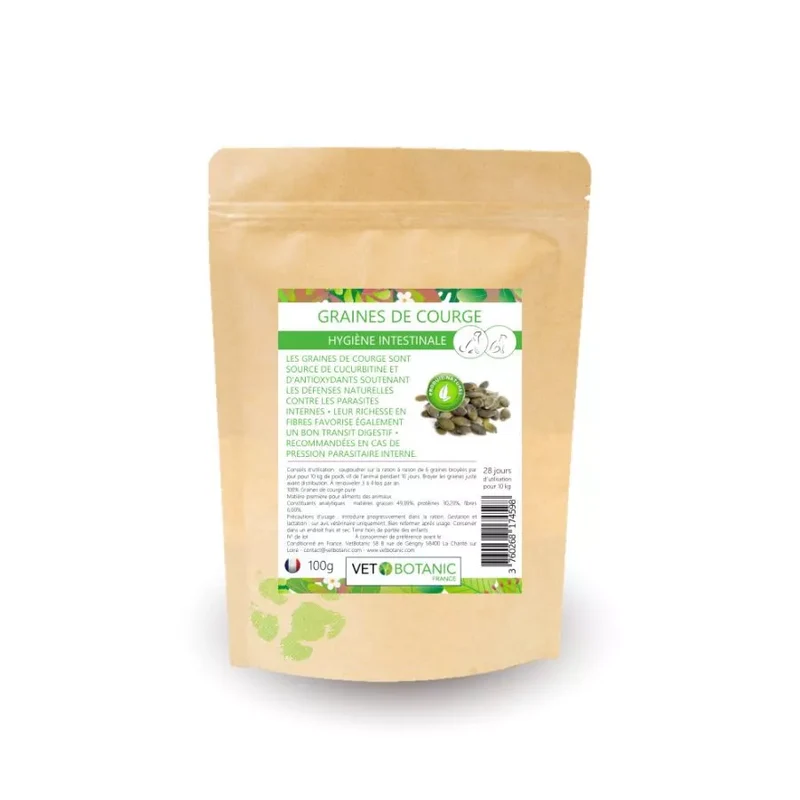 GRAINES DE COURGE pures – Hygiène intestinale chiens et chats