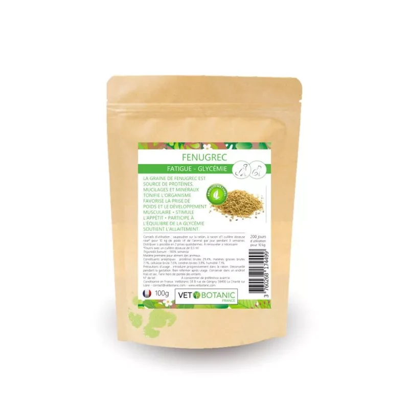 FENUGREC Graine pure – Fatigue et glycémie chiens et chats