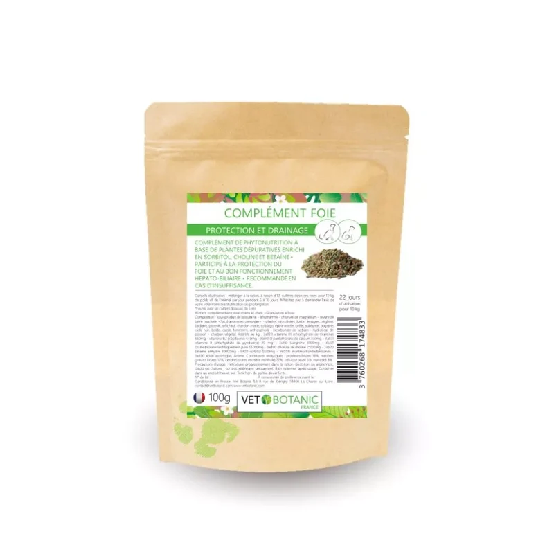COMPLEMENT FOIE – Protection et draînage chien et chat