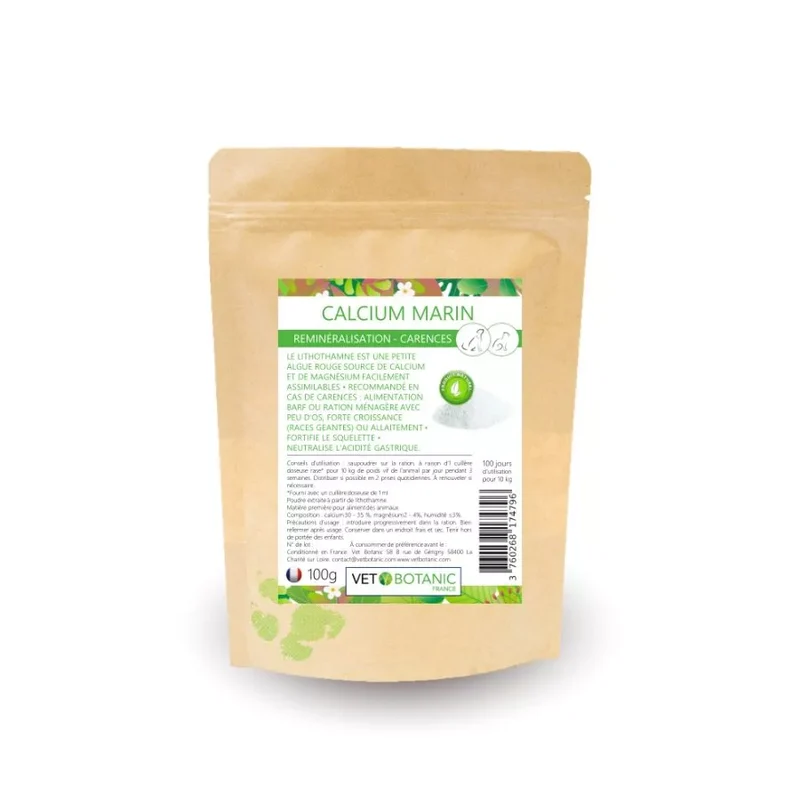 CALCIUM MARIN – Reminéralisation et carences chien et chat
