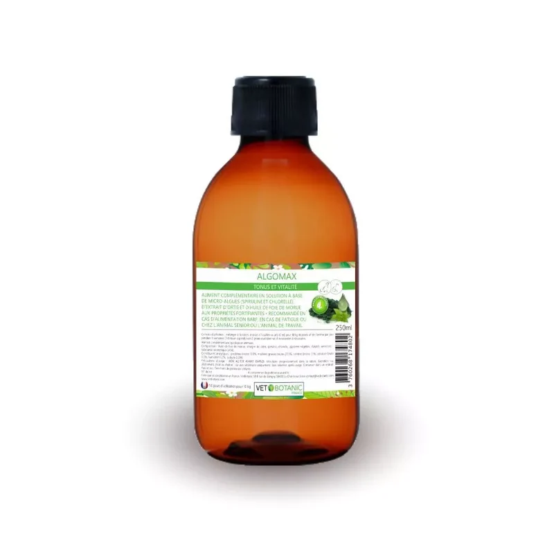 ALGOMAX Fortifiant à base de spiruline et chlorelle – Tonus et vitalité des chiens et des chats