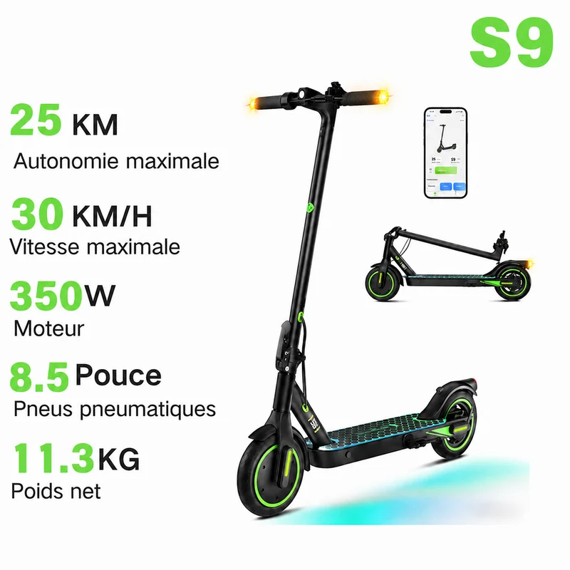 isinwheel® S9/S9Pro Trottinette électrique 350W