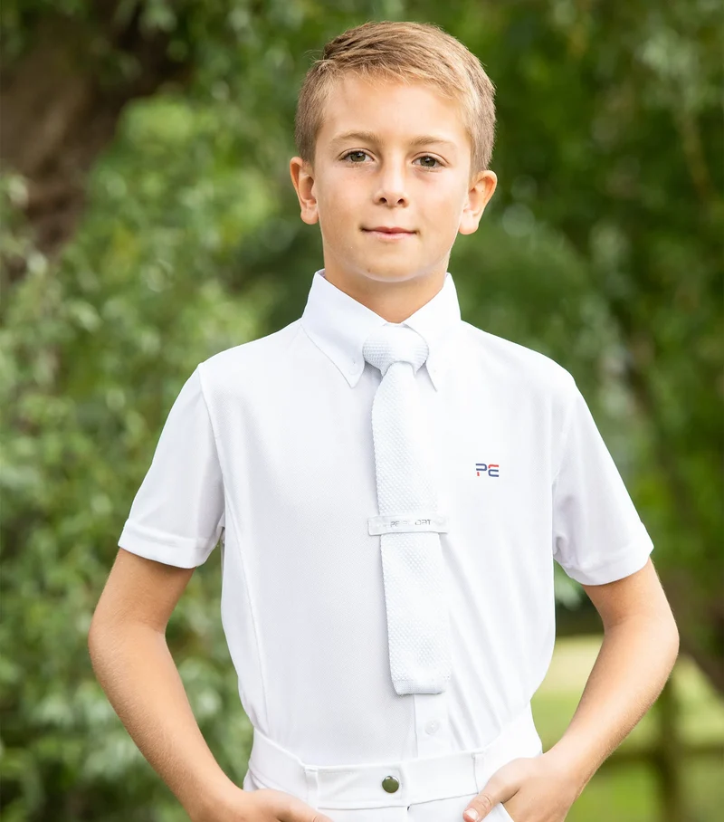 Chemise de concours à manches courtes PREMIER EQUINE pour garçon Mini Antonio, 2 coloris