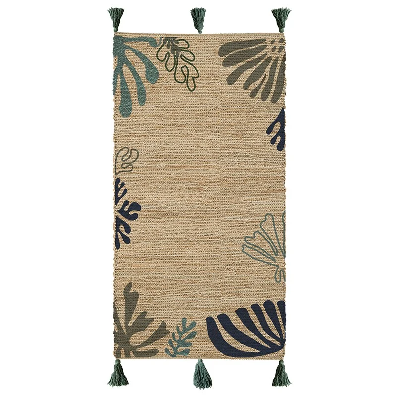 Tapis MATEHO, bleu vert