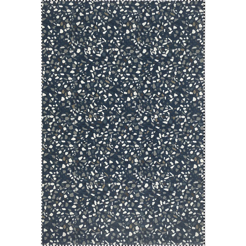Tapis vinyle Terrazzo bleu