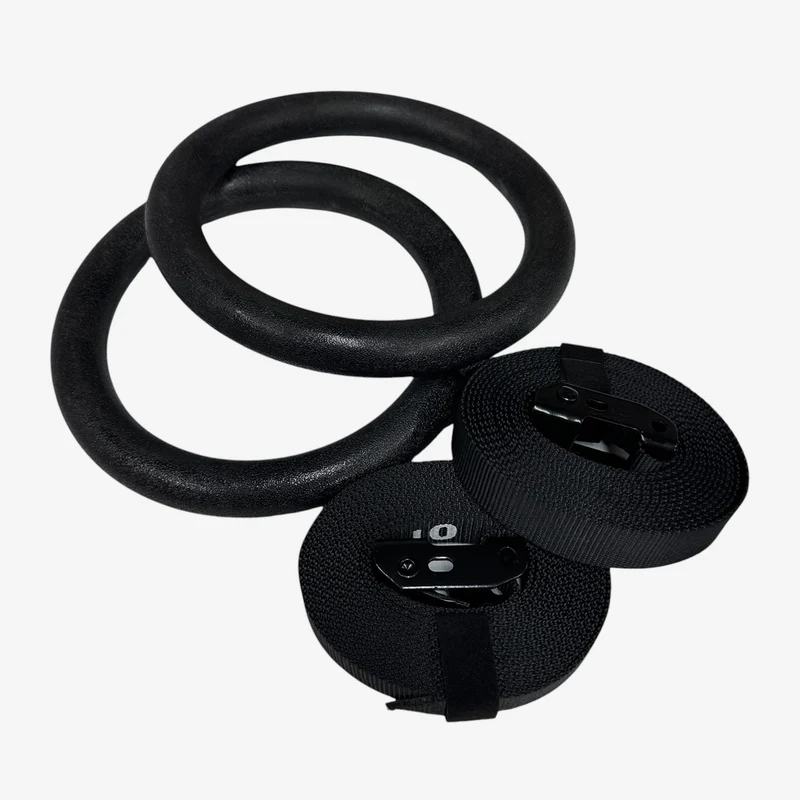 Anneaux gymnastique en PVC MURPH - Noir