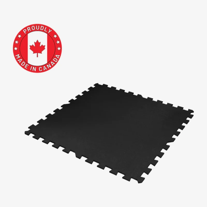 Tuile de caoutchouc 2'x2' - BLACK - Serie Classic 8mm
