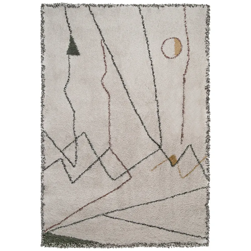 Tapis jaune et vert Myrro