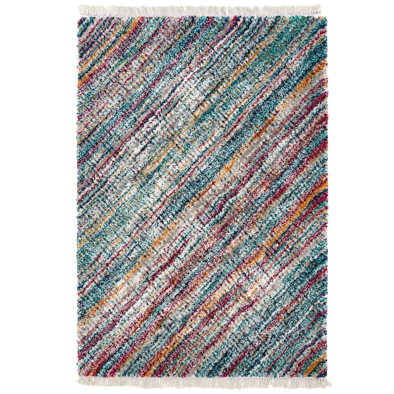 Tapis multicolore Diffraction avec frange