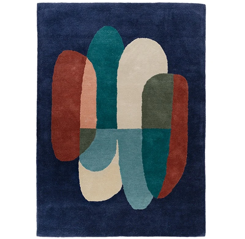 Tapis bleu Pluriel