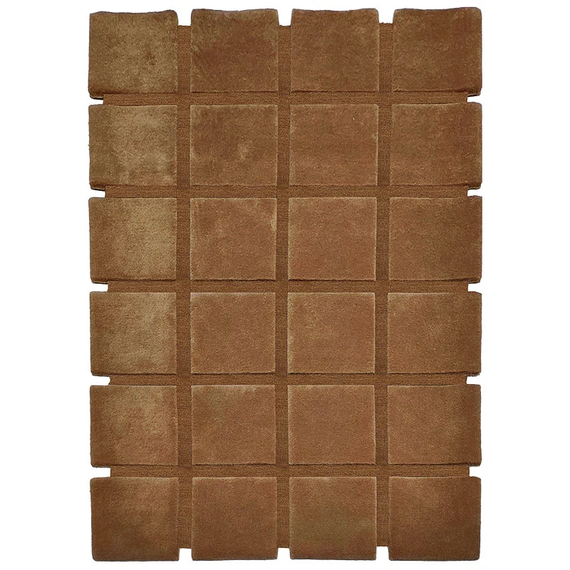 Tapis Damier cannelle