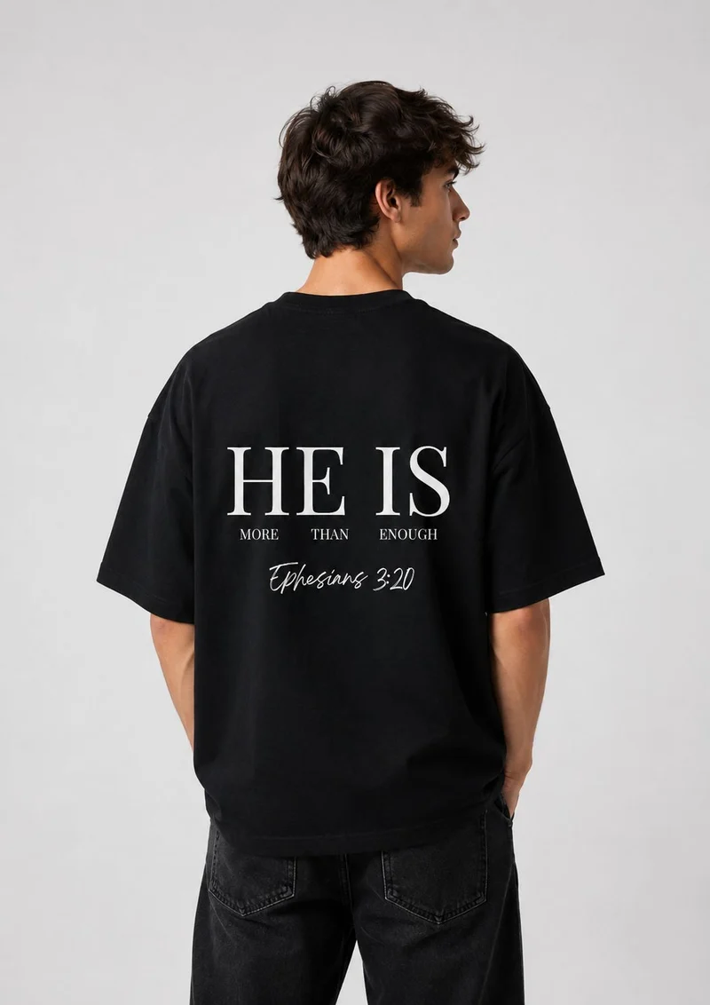 T-shirt Oversize Unisexe - MORE THAN ENOUGH