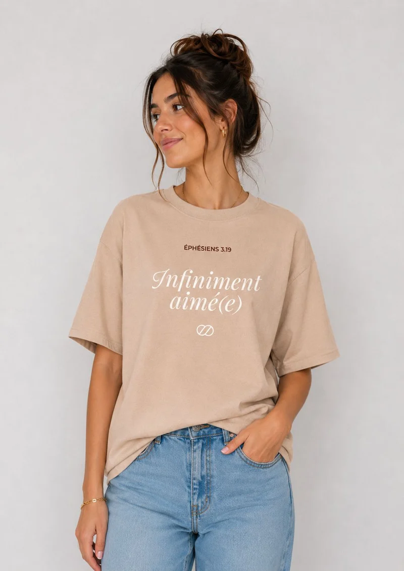 T-shirt Oversize Unisexe - INFINIMENT AIMÉ(E)