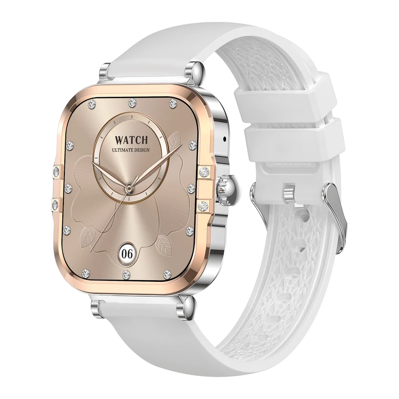 Montre connectée AMOLED- Edition Véga (avec bracelet silicone) couleur Blanc