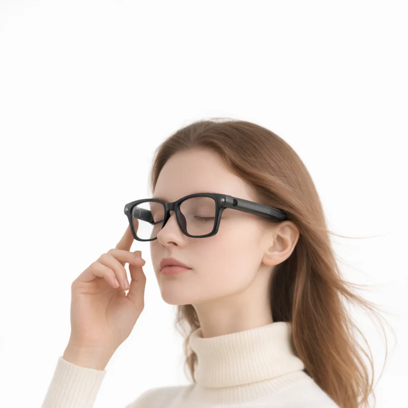 Lunettes intelligentes multifonctions NASA édition VISION Caméra 8 MP avec capteur Photo & Vidéo Haute Définition transmission Wi-Fi, Bluetooth Microphone Et Haut-Parleur Intégré Monture Mat Noir Verres Incolore Modèle Unisex design