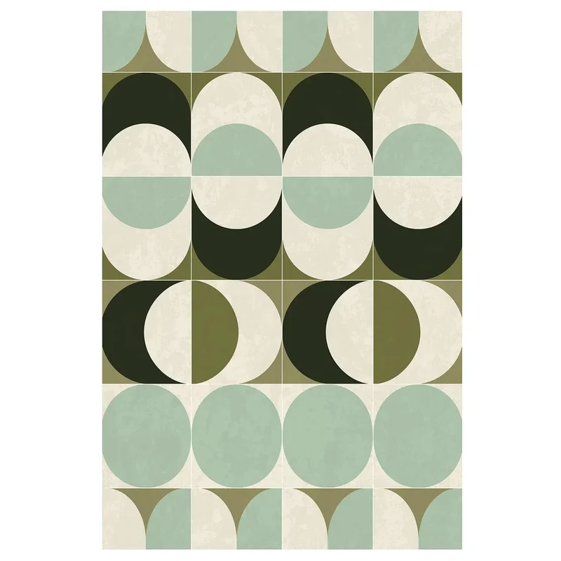 Tapis vinyle vert d'eau Bulb