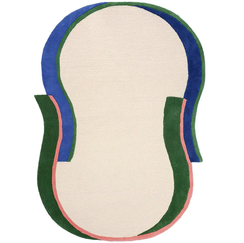 Tapis bleu Ruban