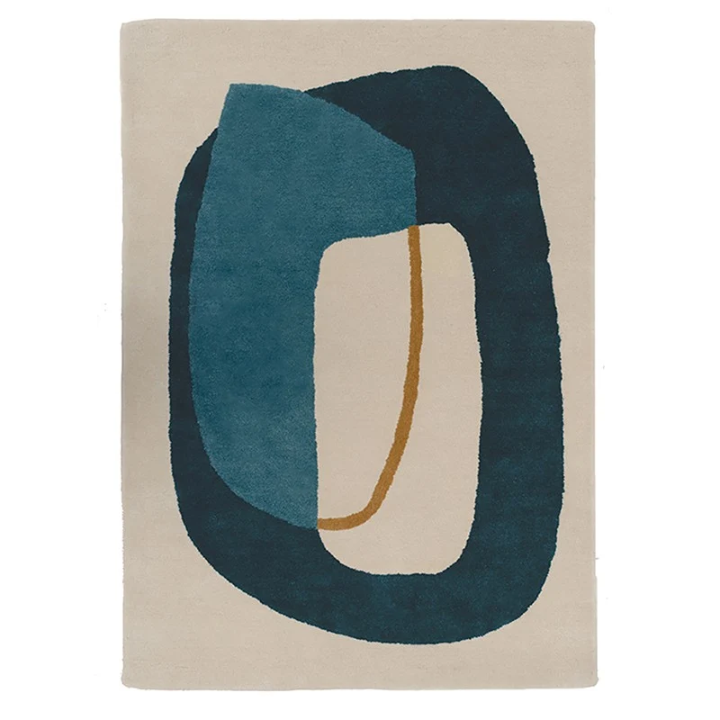 Tapis bleu orage Inclusion