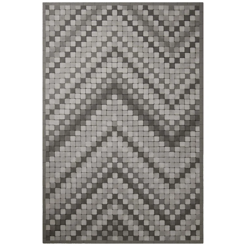 Tapis vinyle Zigzag gris
