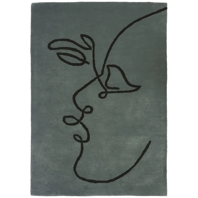 Tapis en laine Kiss foncé