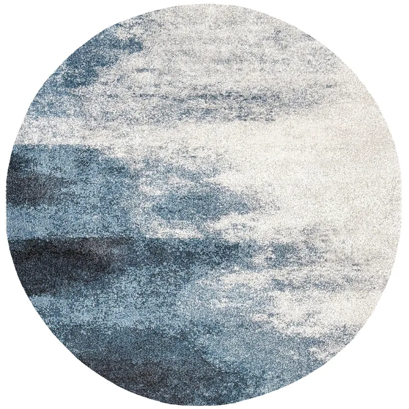 Tapis bleu rond Pacifik