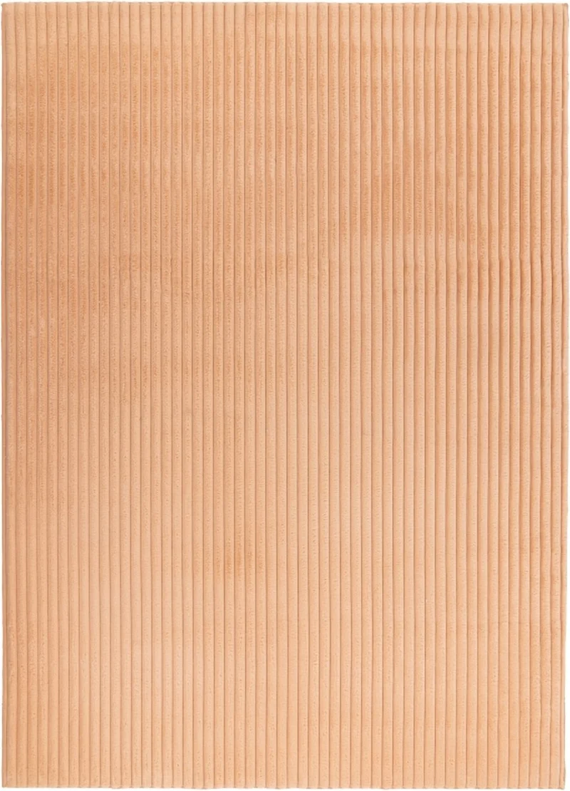 Tapis Milan orange, doux rayé.