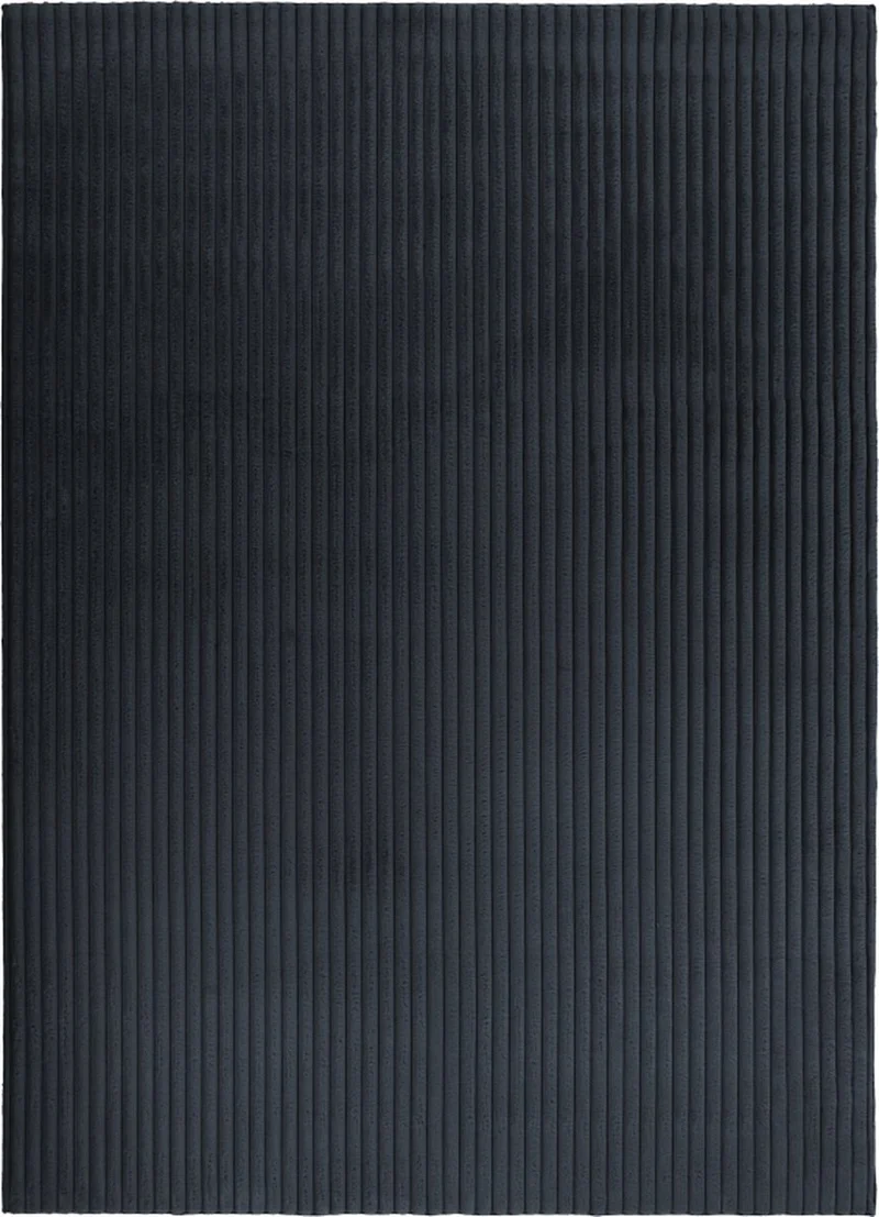 Tapis Milan anthracite, doux rayé.