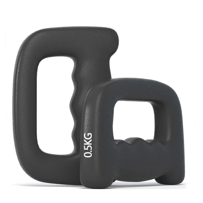 Paire de Petits Haltères SYNERFIT , Porteurs de Poids, Entraînement par Frappe, Course à Pied & Entraînement de Boxe en Fer poids 0,5KG unité colorie Noir