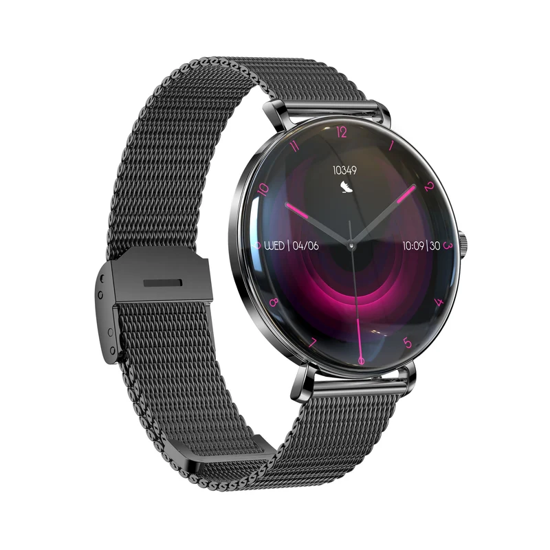 Montre connectée AMOLED- Edition Dolce Luna écran tactile 1,43 pouces (avec bracelet milanais) couleur Noir
